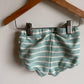 Organic Teal Stripe Bubble Shorts / 12-18m