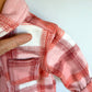 Coral Plaid Shacket / 3-6m