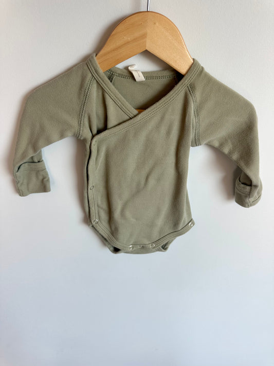 Moss Wrap Longsleeve Bodysuit / 3-6m