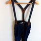 Blue Corduroy Pants with Suspenders / 2T