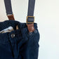 Blue Corduroy Pants with Suspenders / 2T
