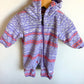 Columbia Purple Aztec Bunting Suit / 0-3m