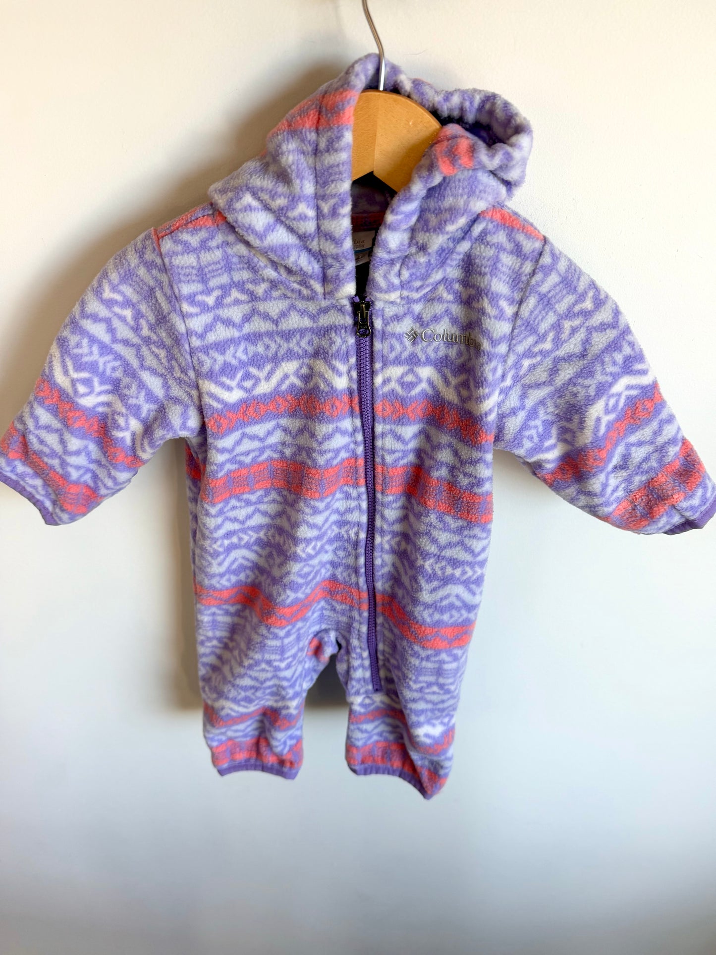 Columbia Purple Aztec Bunting Suit / 0-3m