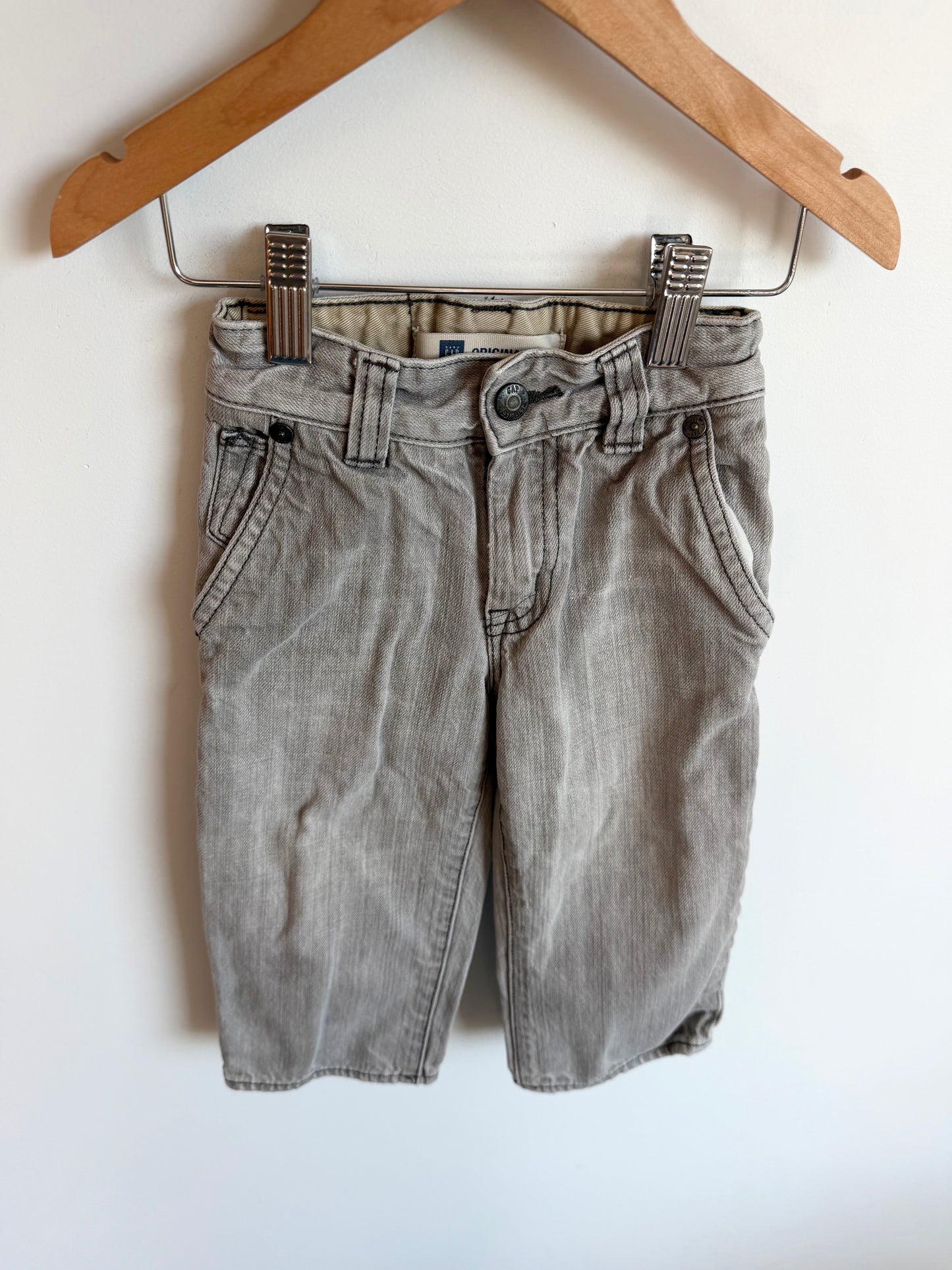 Gap Grey Wash Jeans With Adjustable Waist / 18-24m