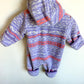 Columbia Purple Aztec Bunting Suit / 0-3m