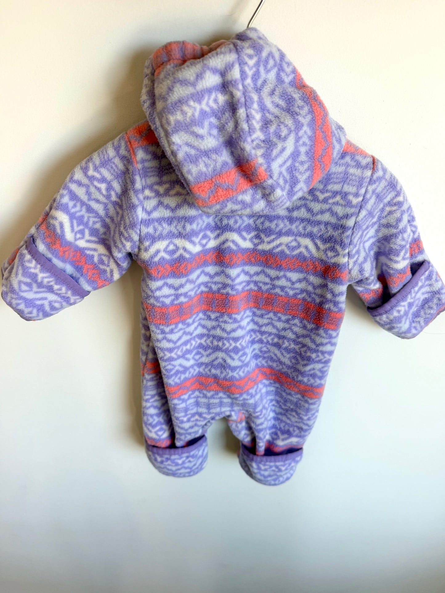 Columbia Purple Aztec Bunting Suit / 0-3m