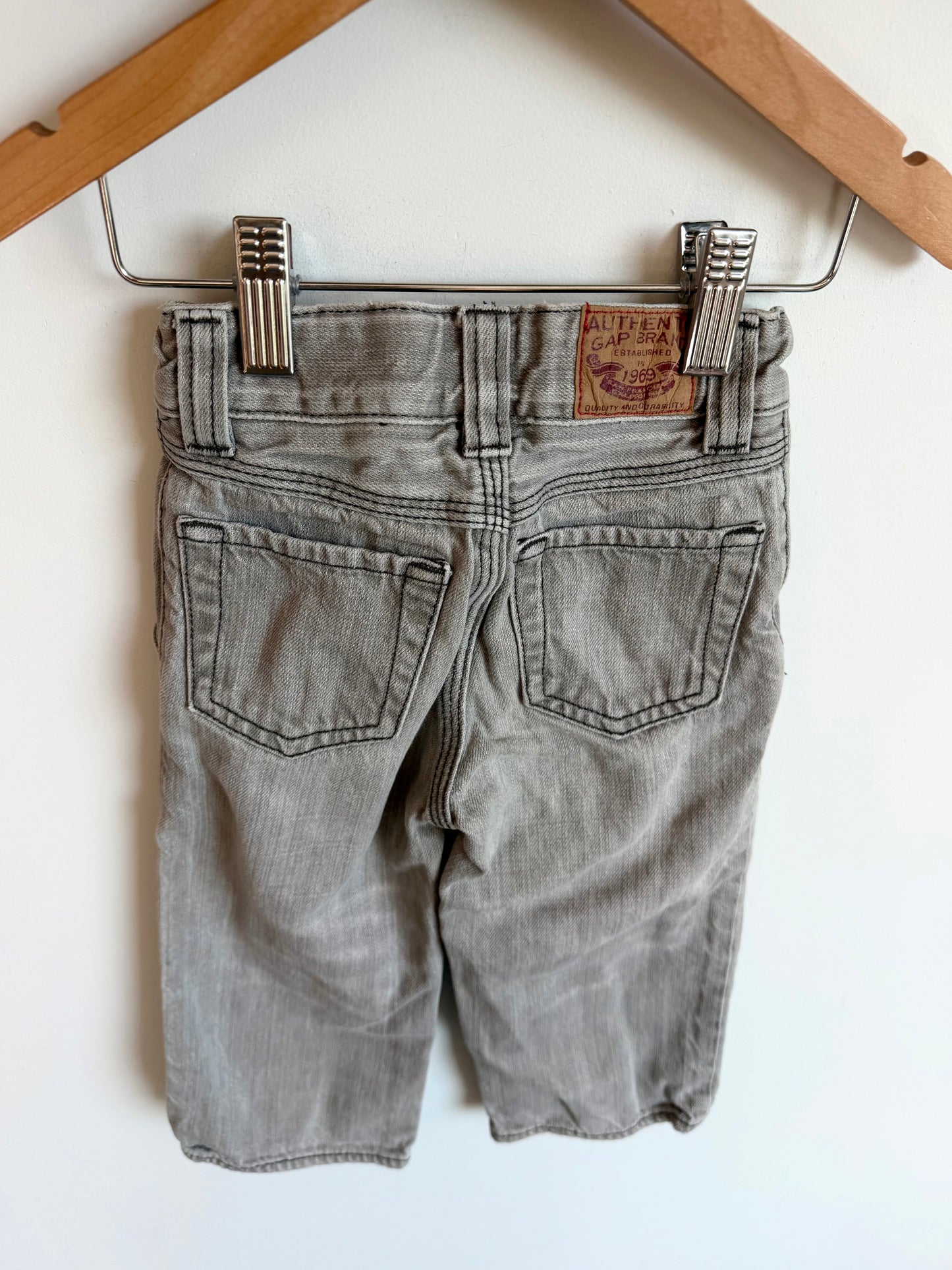 Gap Grey Wash Jeans With Adjustable Waist / 18-24m