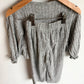 Grey Ribbed Top + Wide Legged Pants Set / 3T