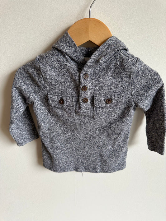 Blue Long Sleeve Hoodie / 12-18m