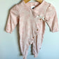 Pink Floral Bow Jumpsuit / 6-9m