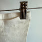 Cream Ribbed Leggings / 6-12m