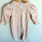 Pink Floral Bow Jumpsuit / 6-9m