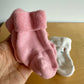 Fold Over Socks (Pink + White)/ 0-3m