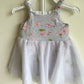 Grey Floral + Lace Dress / 0-3m