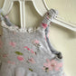 Grey Floral + Lace Dress / 0-3m