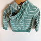 Fleece Striped Elephant Zip Sweater / 18m