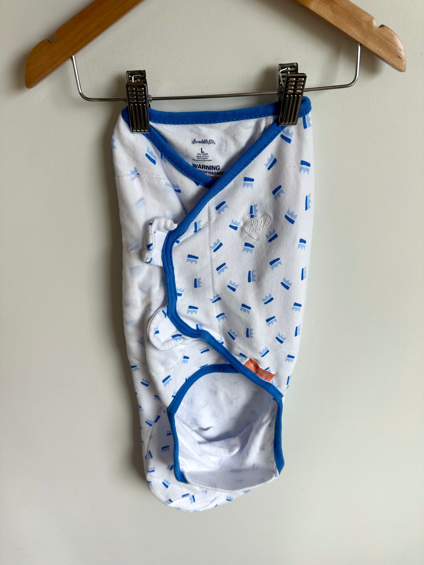 Blue Crown Swaddle Sleep Sack / 14-18lbs