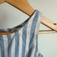 Blue + White Striped Tank Dress with Bow / 4T