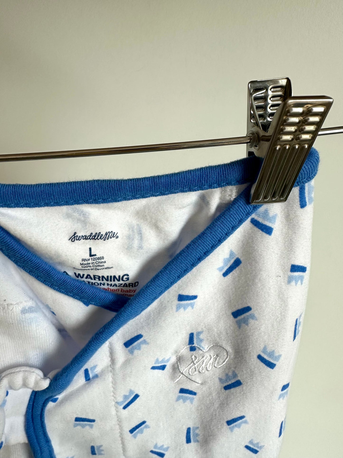 Blue Crown Swaddle Sleep Sack / 14-18lbs