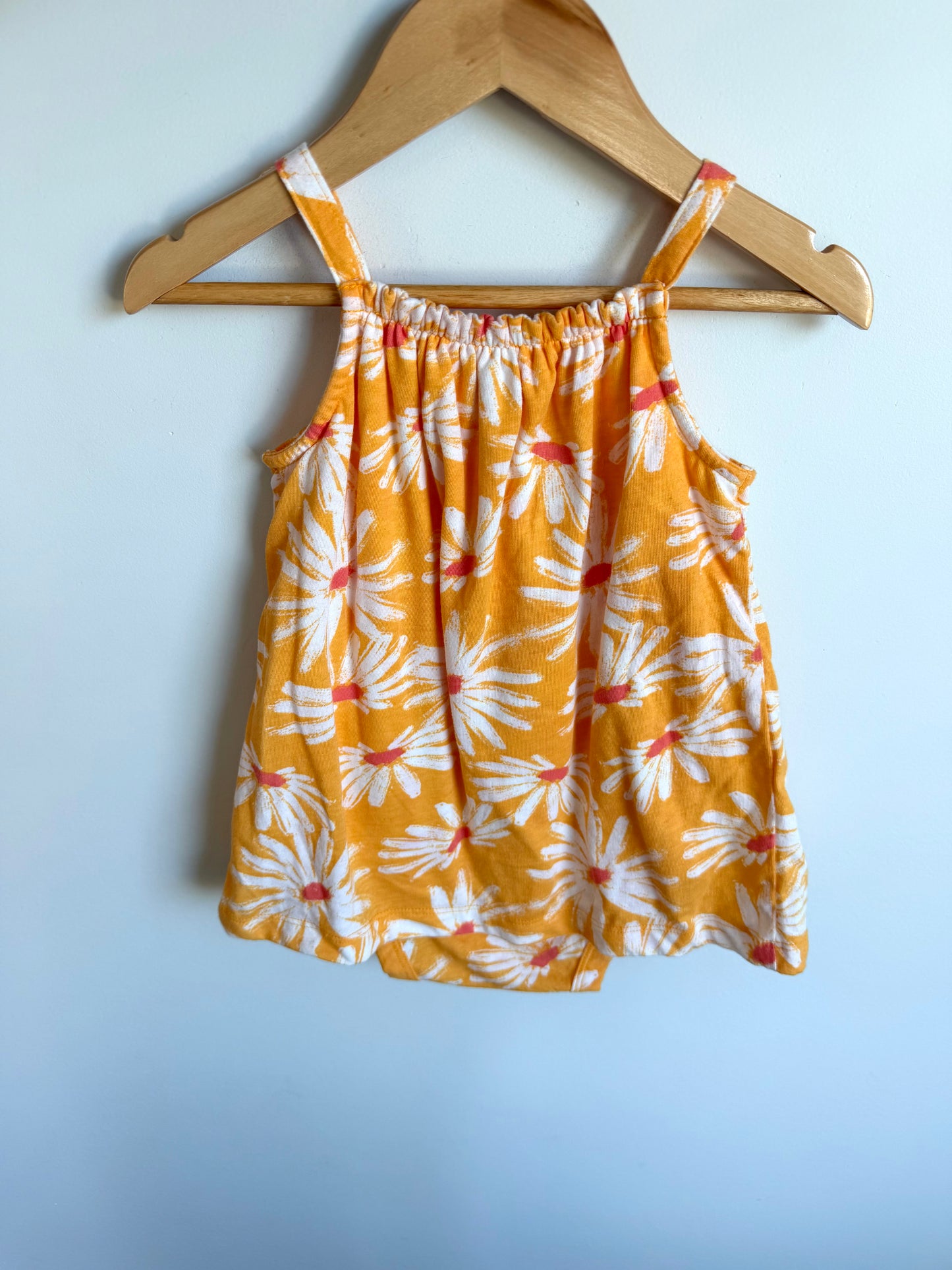 Marigold Flower Dress Bodysuit / 24m