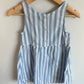 Blue + White Striped Tank Dress with Bow / 4T