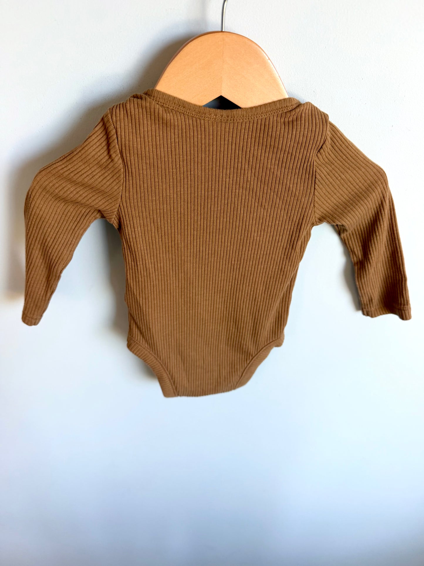 Copper Ribbed Bodysuit / 3-6m