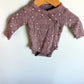 Purple Stars Wrap Bodysuit / 3-6m