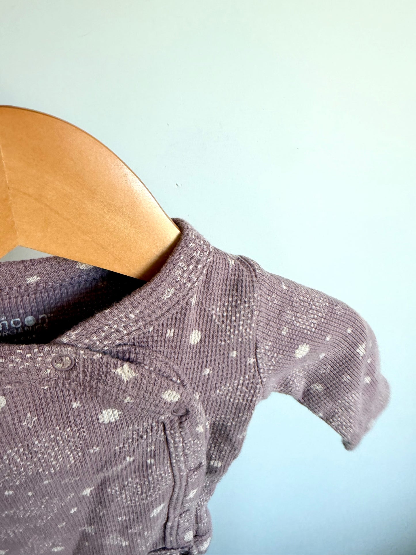 Purple Stars Wrap Bodysuit / 3-6m