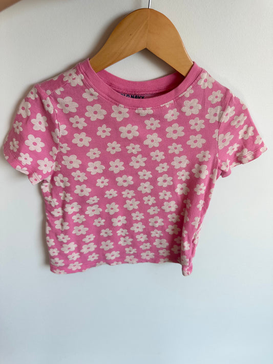 Pink Floral Pattern T-Shirt / 3T