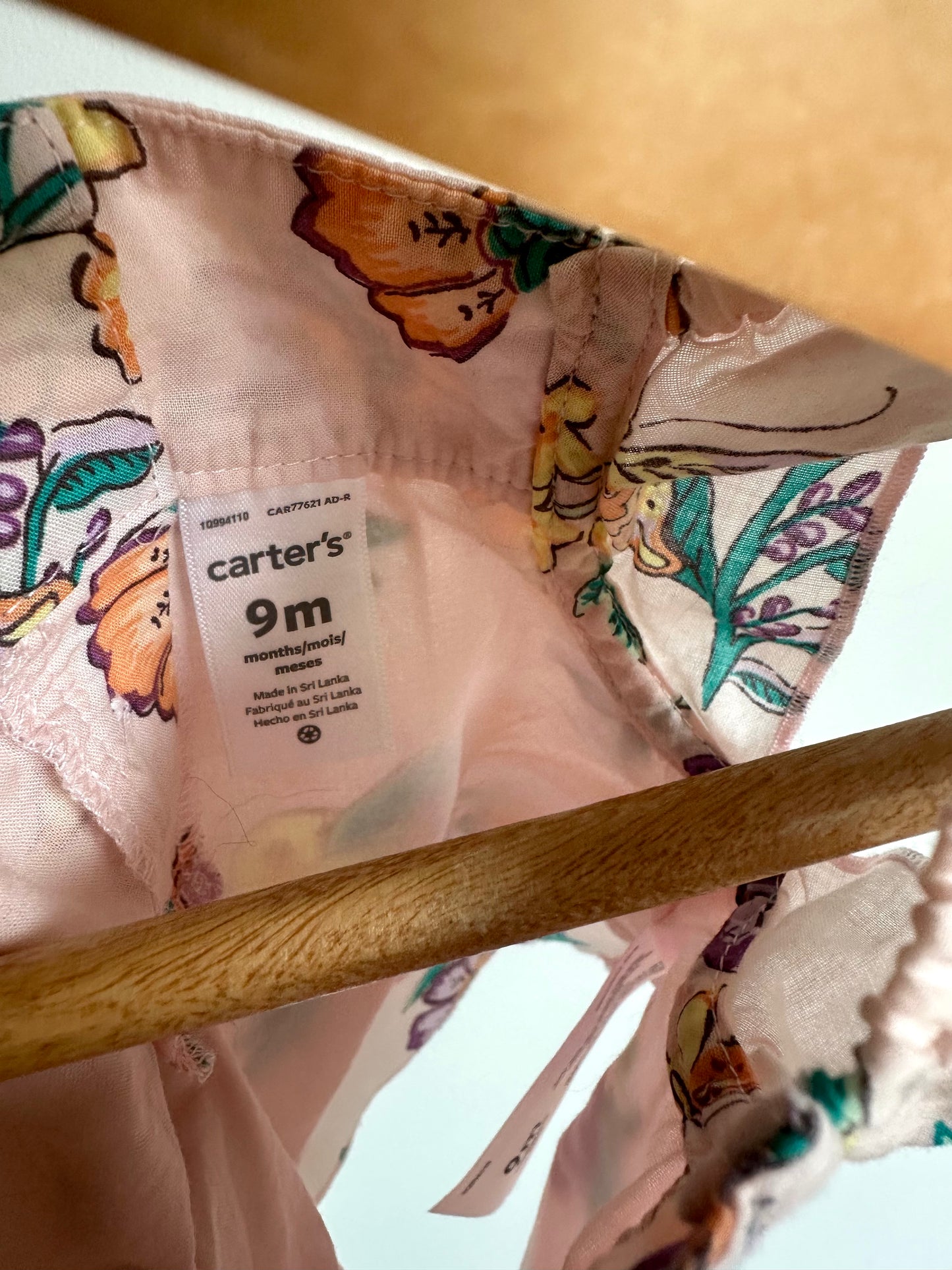 Pink Floral Top / 9m