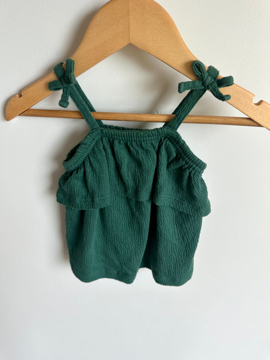 Green Ruffle Tank / 9m