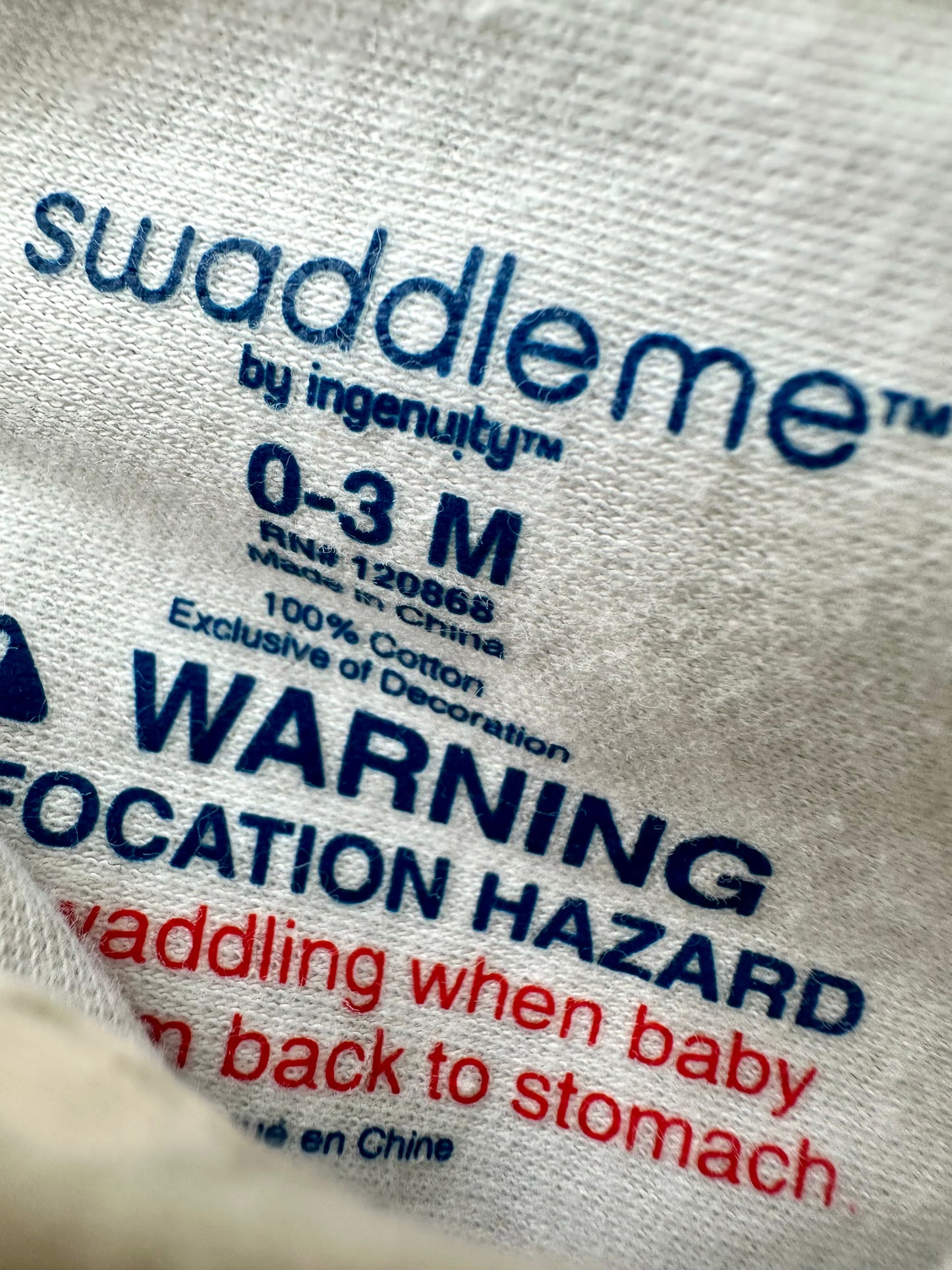 Grey Lines Swaddle Wrap / 0-3m