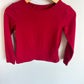 Red Long Sleeve Scalloped Neckline Top (PLAY) / 2-3T