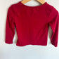Red Long Sleeve Scalloped Neckline Top (PLAY) / 2-3T