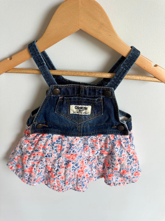 OshKosh Denim + Floral Skirt / 6m