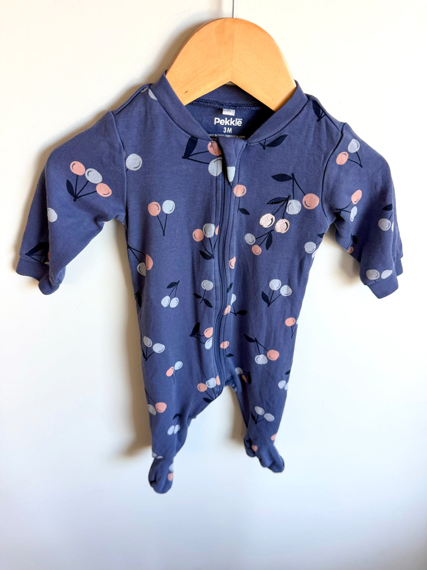 Cherry 2 Way Zipper Sleeper / 3m
