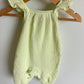 Lime Muslin Tank Jumpsuit / 0-3m