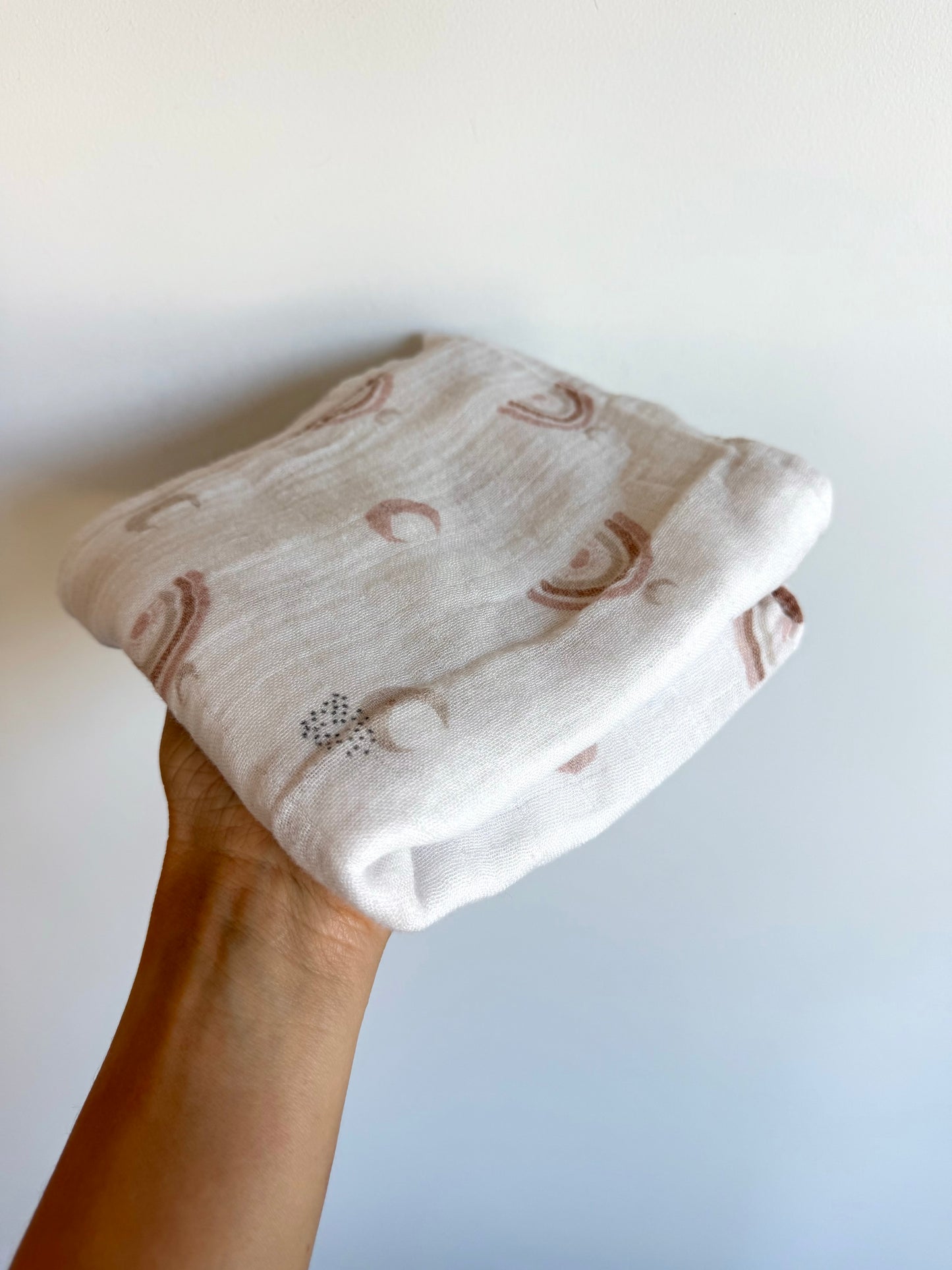Bamboo Rainbow Moon Receiving Blanket
