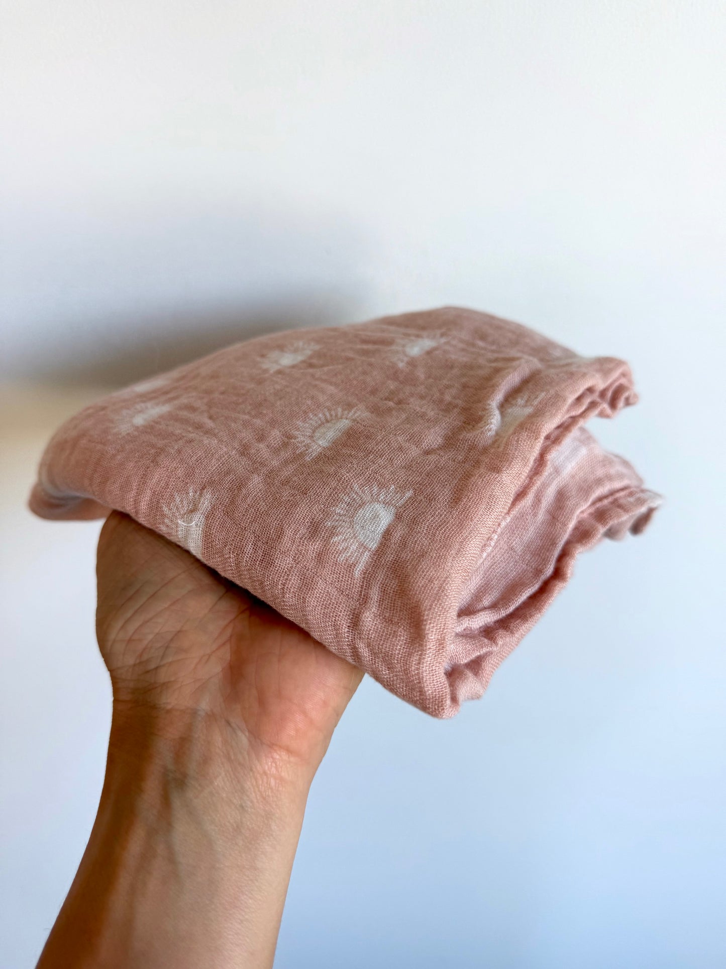 Bamboo Pink Sunshine Receiving Blanket