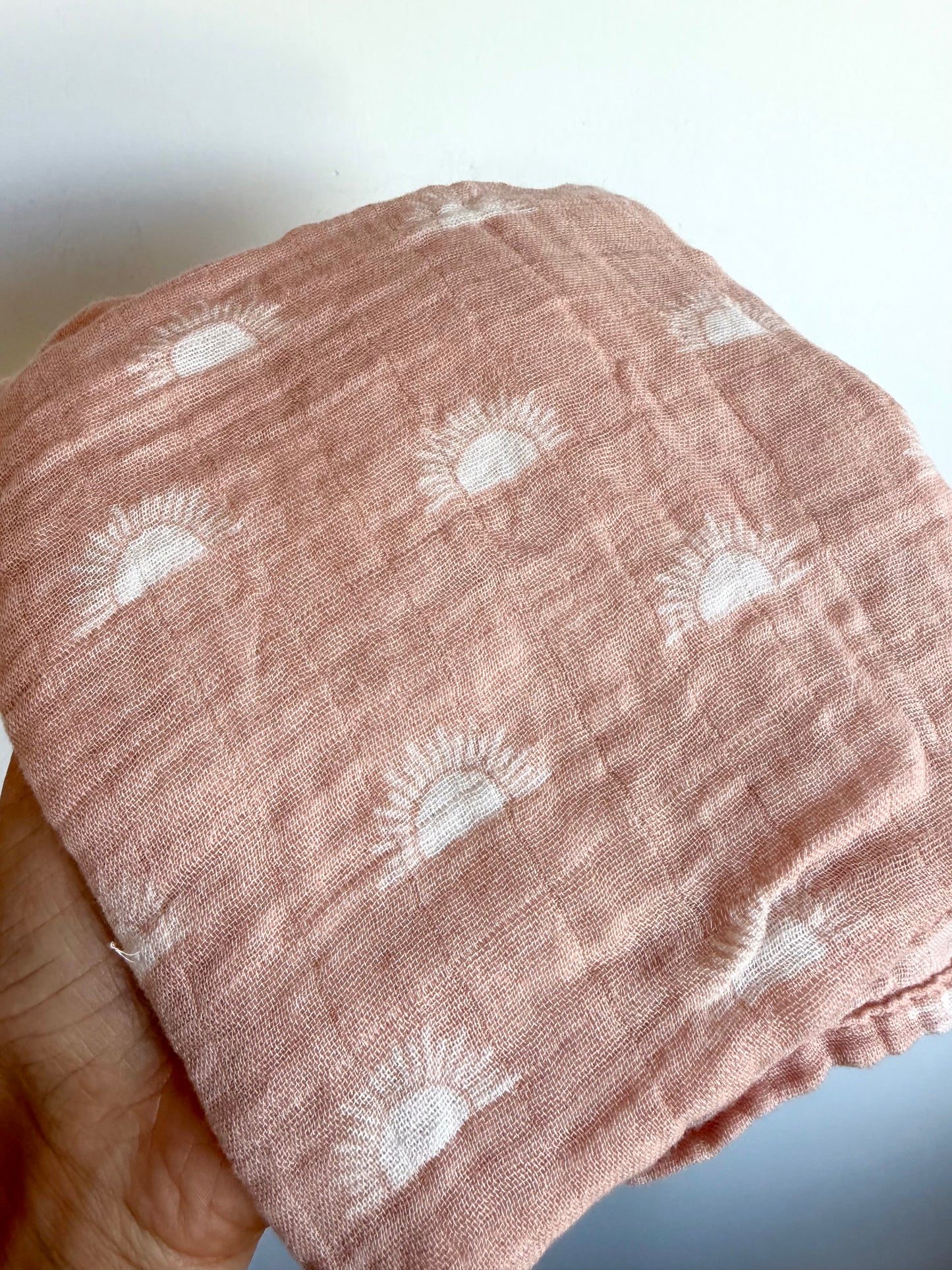 Bamboo Pink Sunshine Receiving Blanket