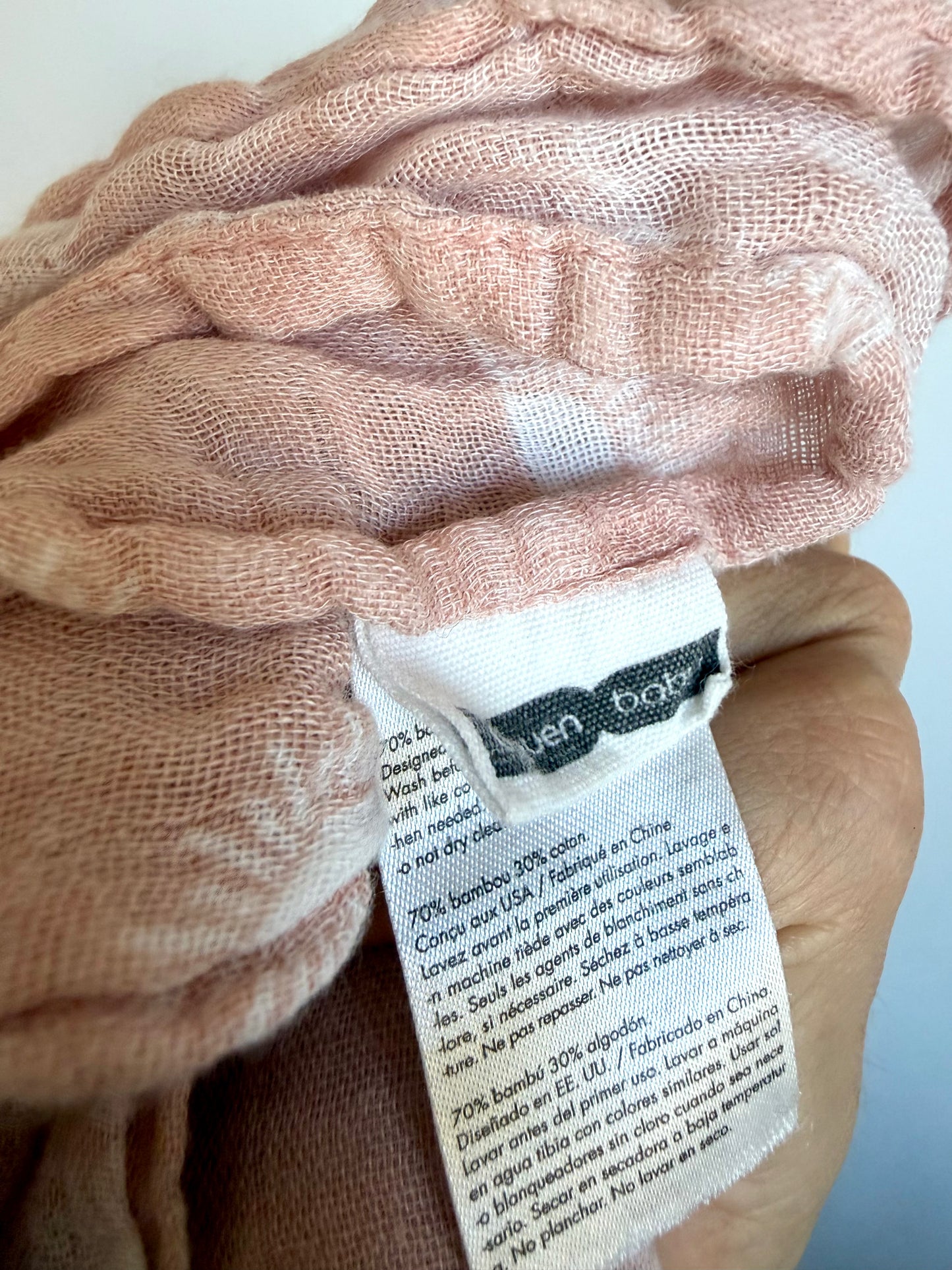 Bamboo Pink Sunshine Receiving Blanket