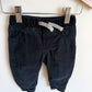 Black Tapered Ribbed Pants / 9m