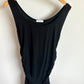 Black Tank Maternity Dress with Ruching / Large