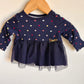 Navy Heart Dress / 6m