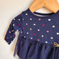 Navy Heart Dress / 6m