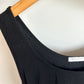 Black Tank Maternity Dress with Ruching / Large