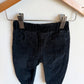 Black Tapered Ribbed Pants / 9m