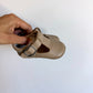 Taupe Velcro Soft Sole Shoes / 0-6m