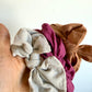Grey, Fuchsia, Tan Headbands (3) / 3-9m?