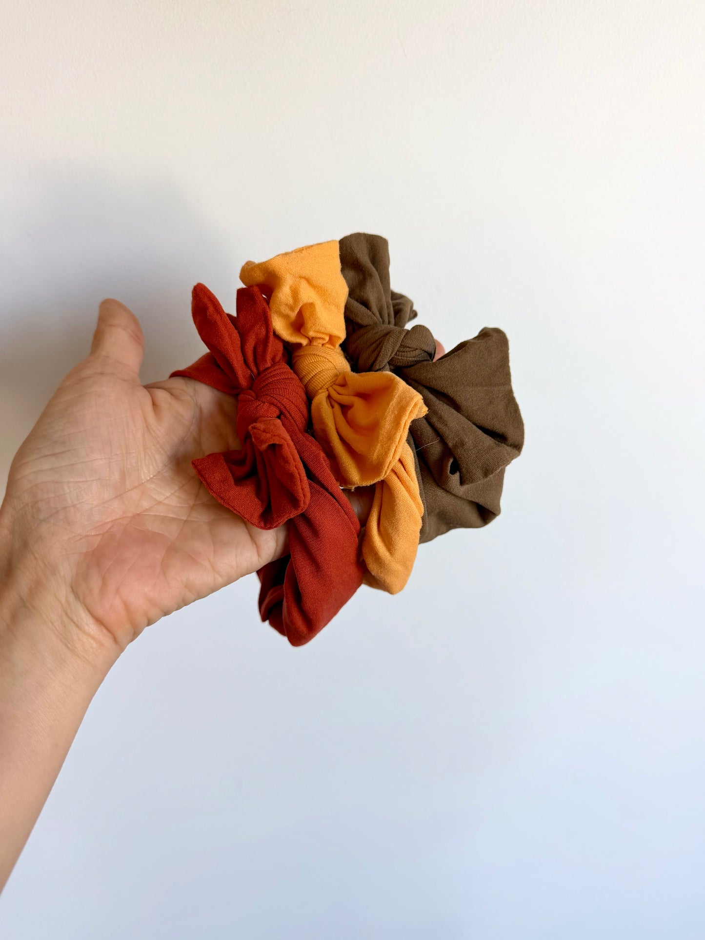 Brown, Copper, Yellow Headbands (3) / 3-9m?
